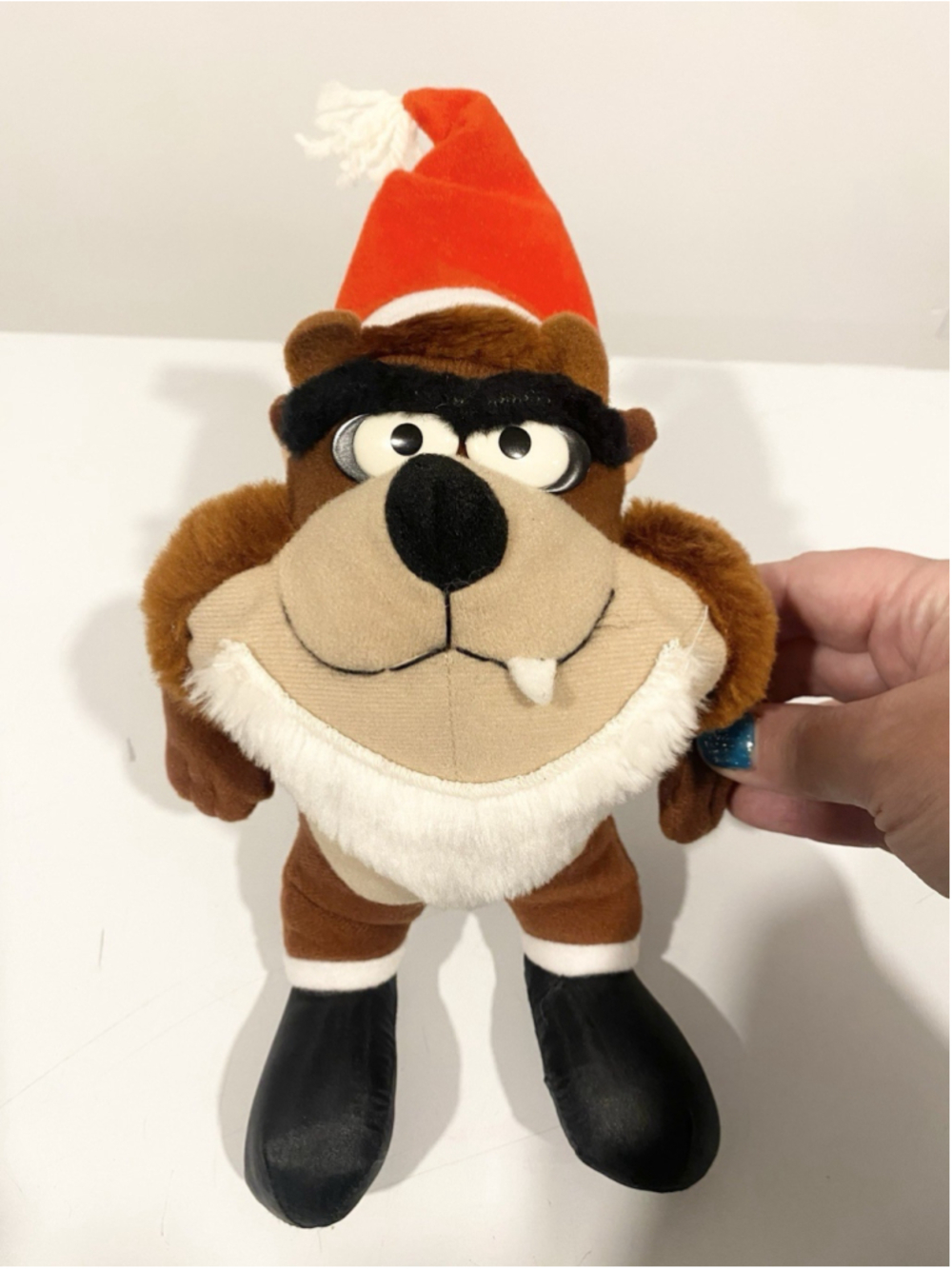 Vintage 1992 Warner Bros Looney Tunes Taz Tasmanian Devil Christmas Ornament